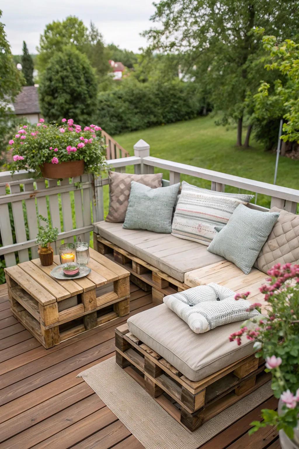 Affordable seating makes your deck more comfortable and stylish.