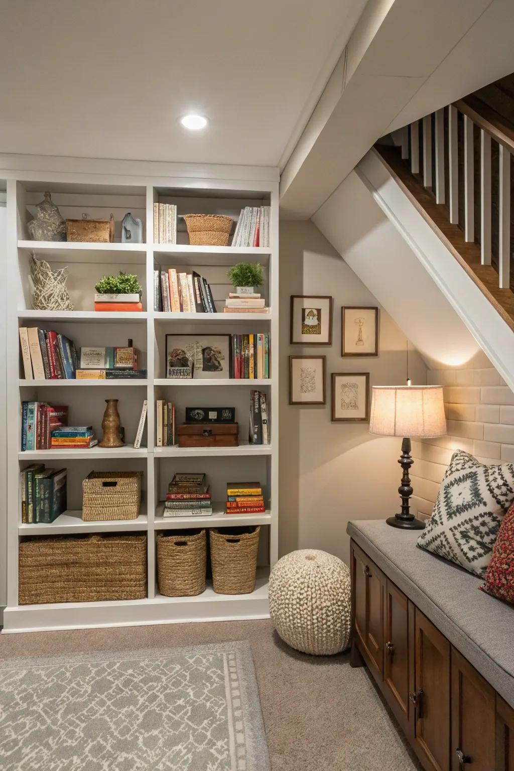 Showcase your style using stylish shelving.