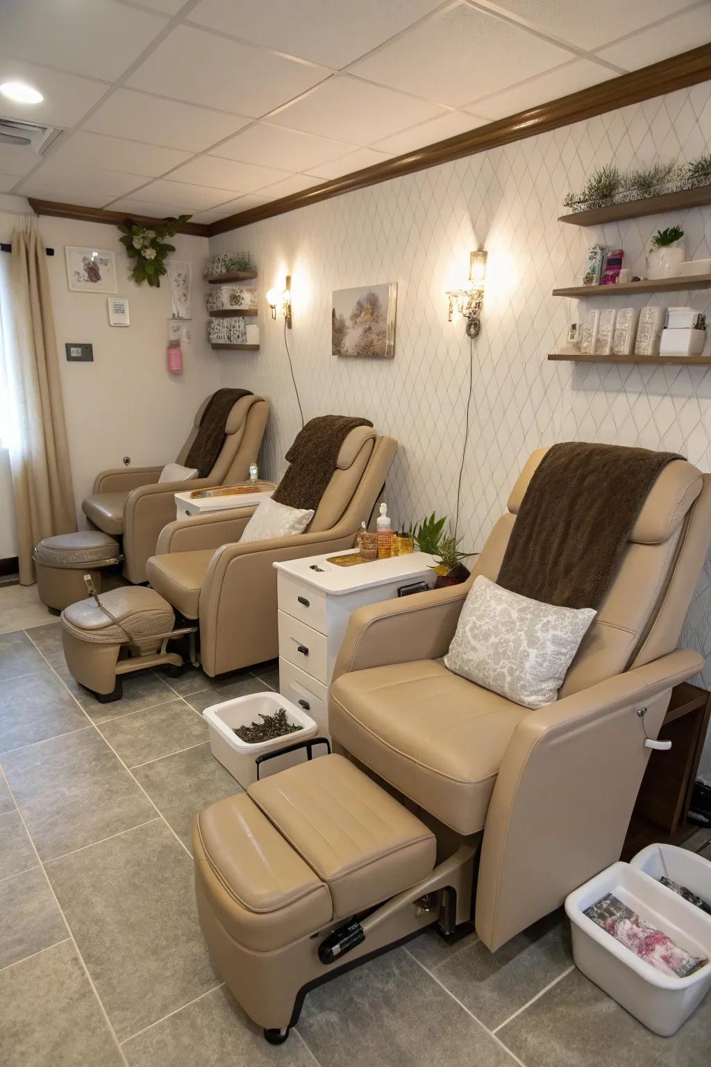 Cozy seating guarantees a delightful visit.