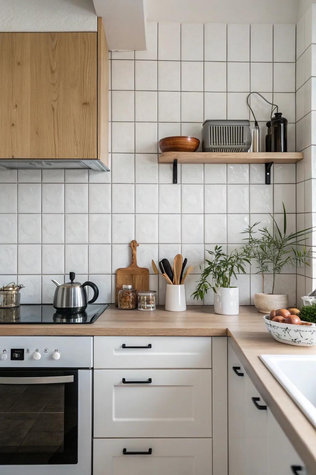 Maintain simplicity using a minimalist backsplash.