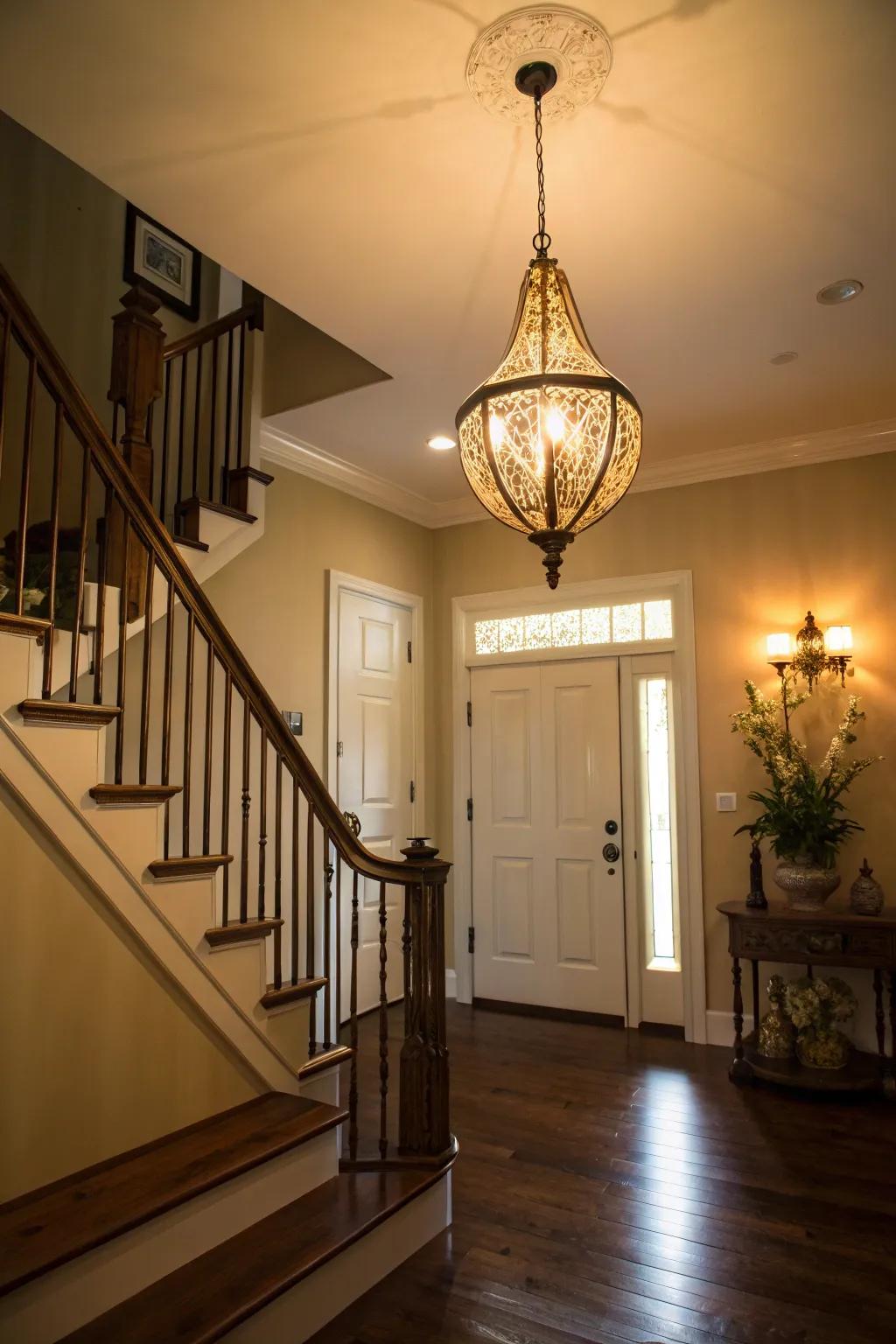 Lighting fixtures inject elegance and draw focus in smaller spaces.