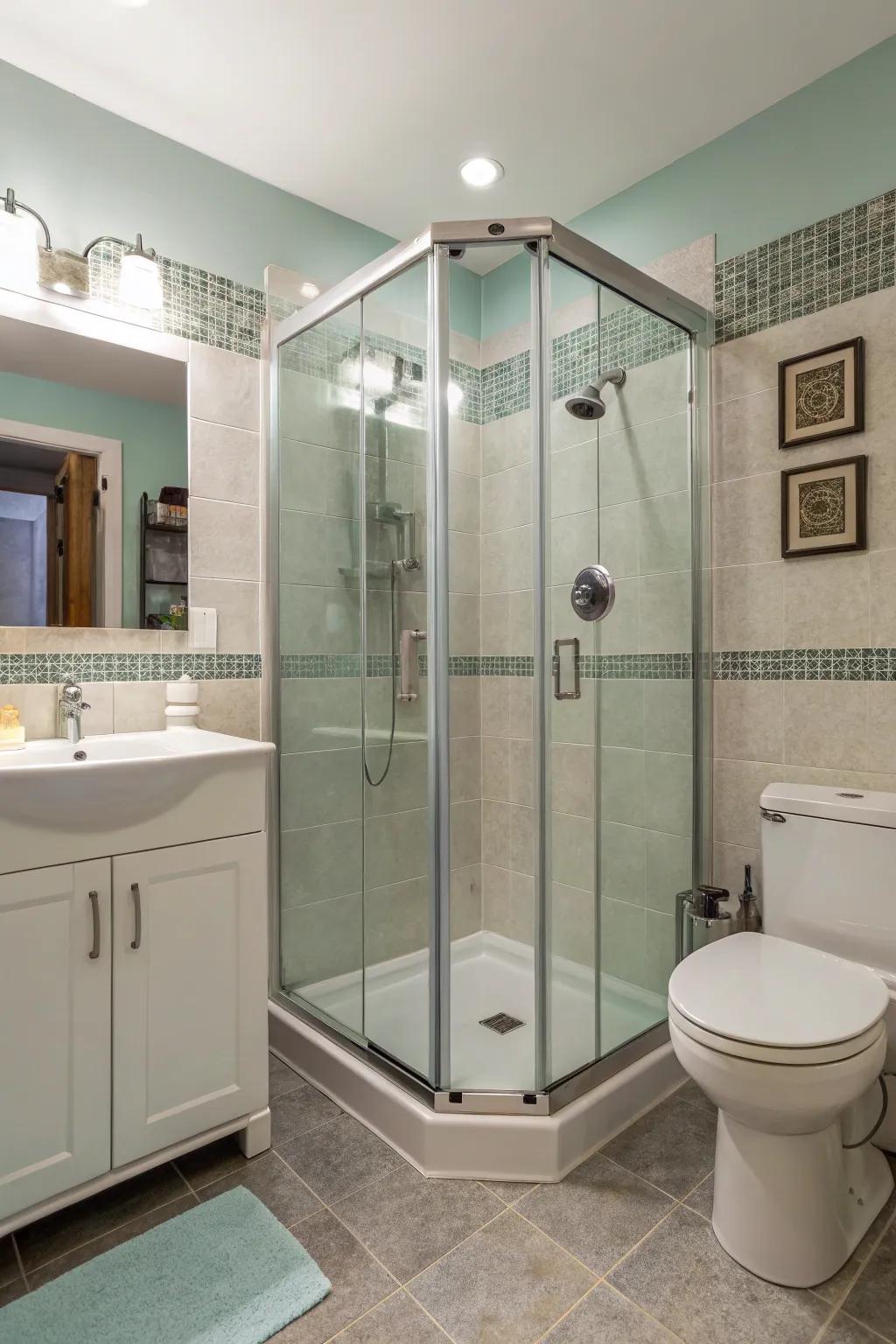 Convert nooks into functional shower zones.