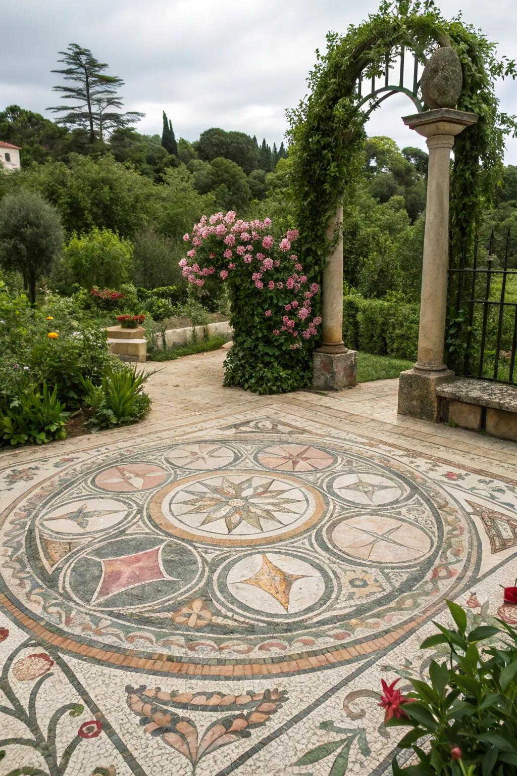 A breathtaking rock art piece contributing artistic panache to a garden.