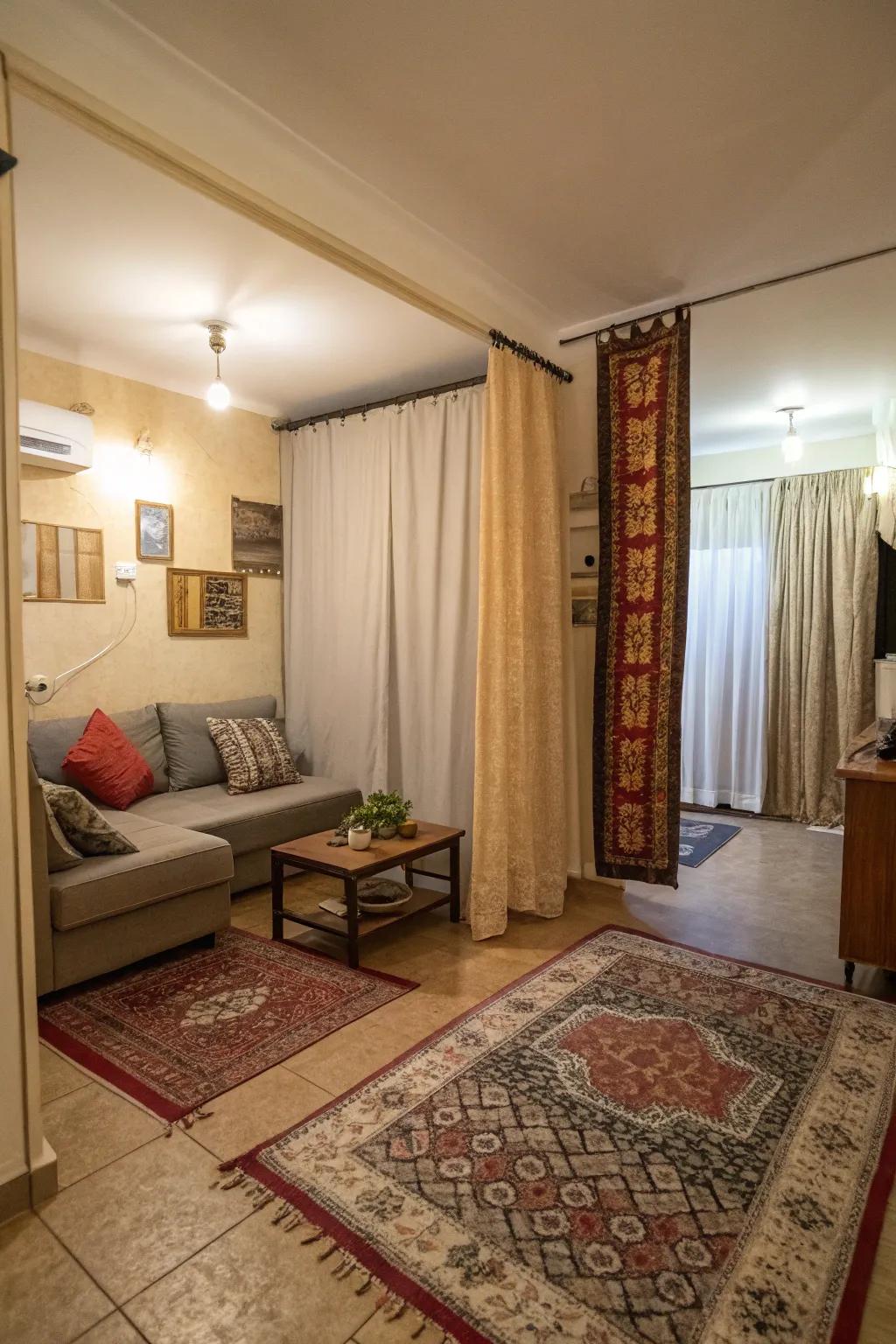 For a well-organized layout, use decorations to define areas.