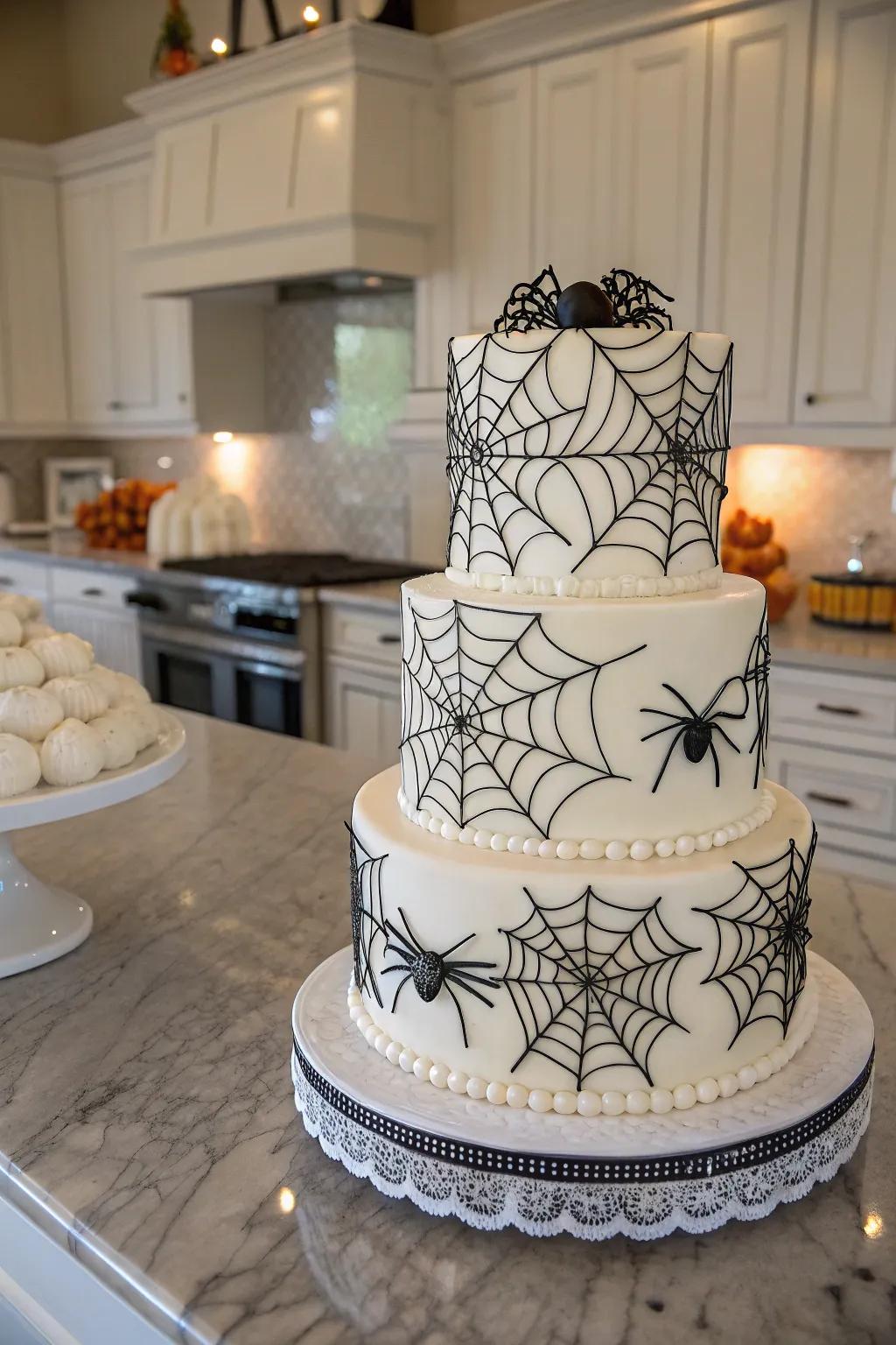Layers of intrigue interwoven with spider and web designs.