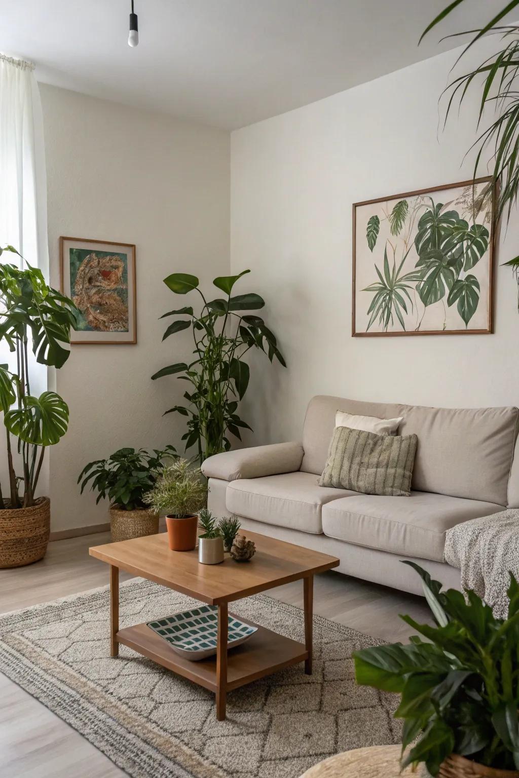 Simple décor elements contribute charm without clutter.