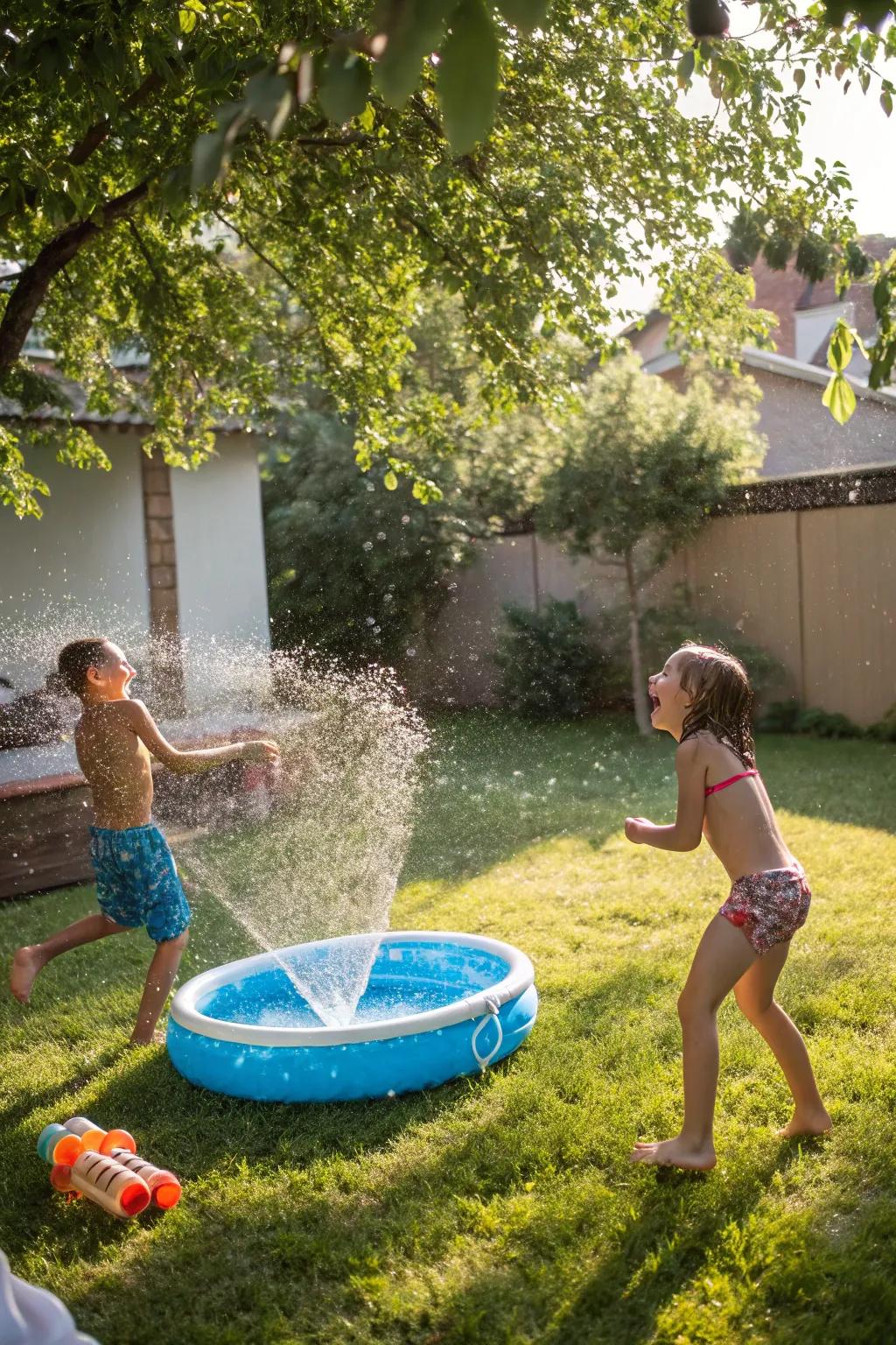 Create a water park in your yard for a great time.
