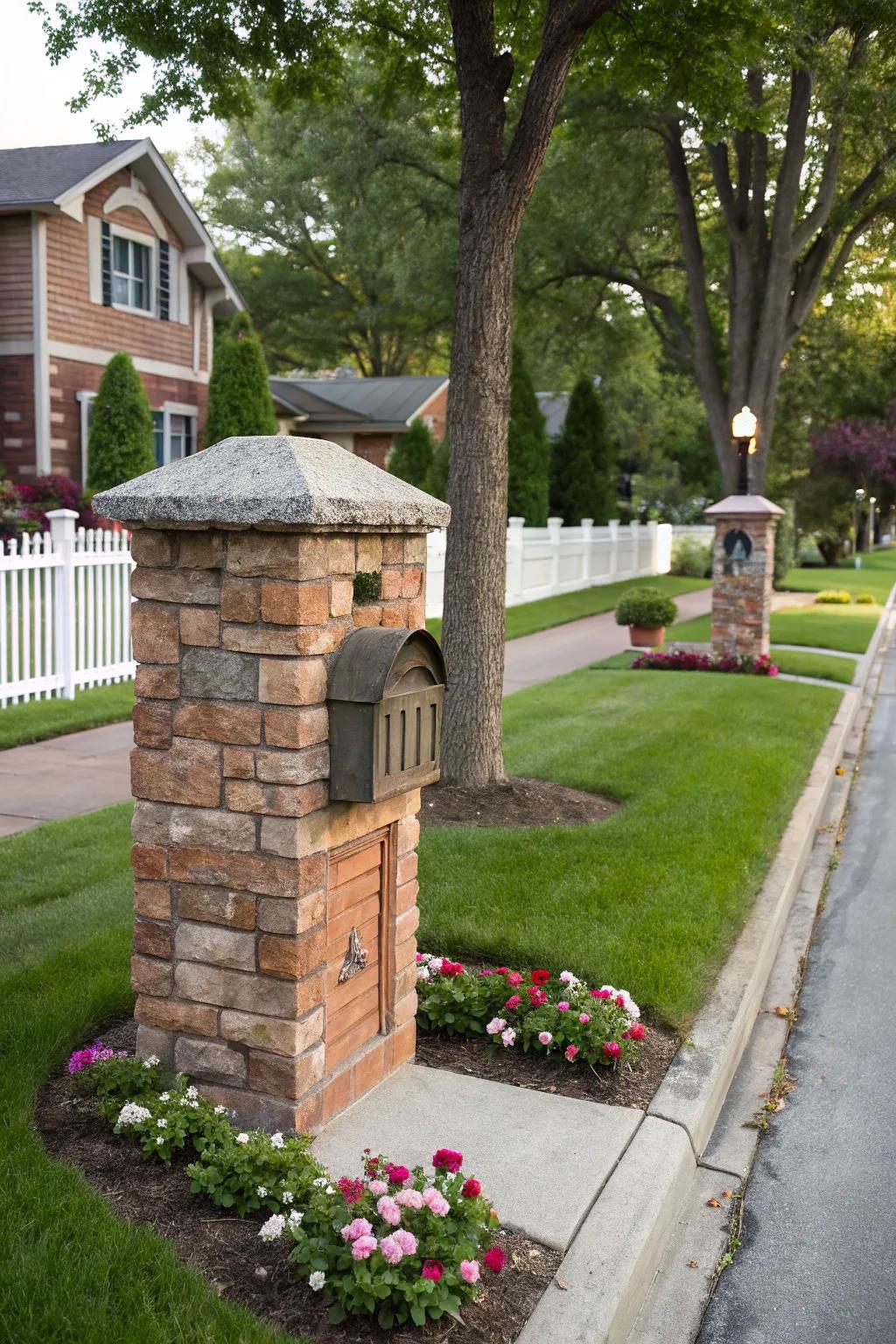 Brick and rock veneers create a timeless combination.