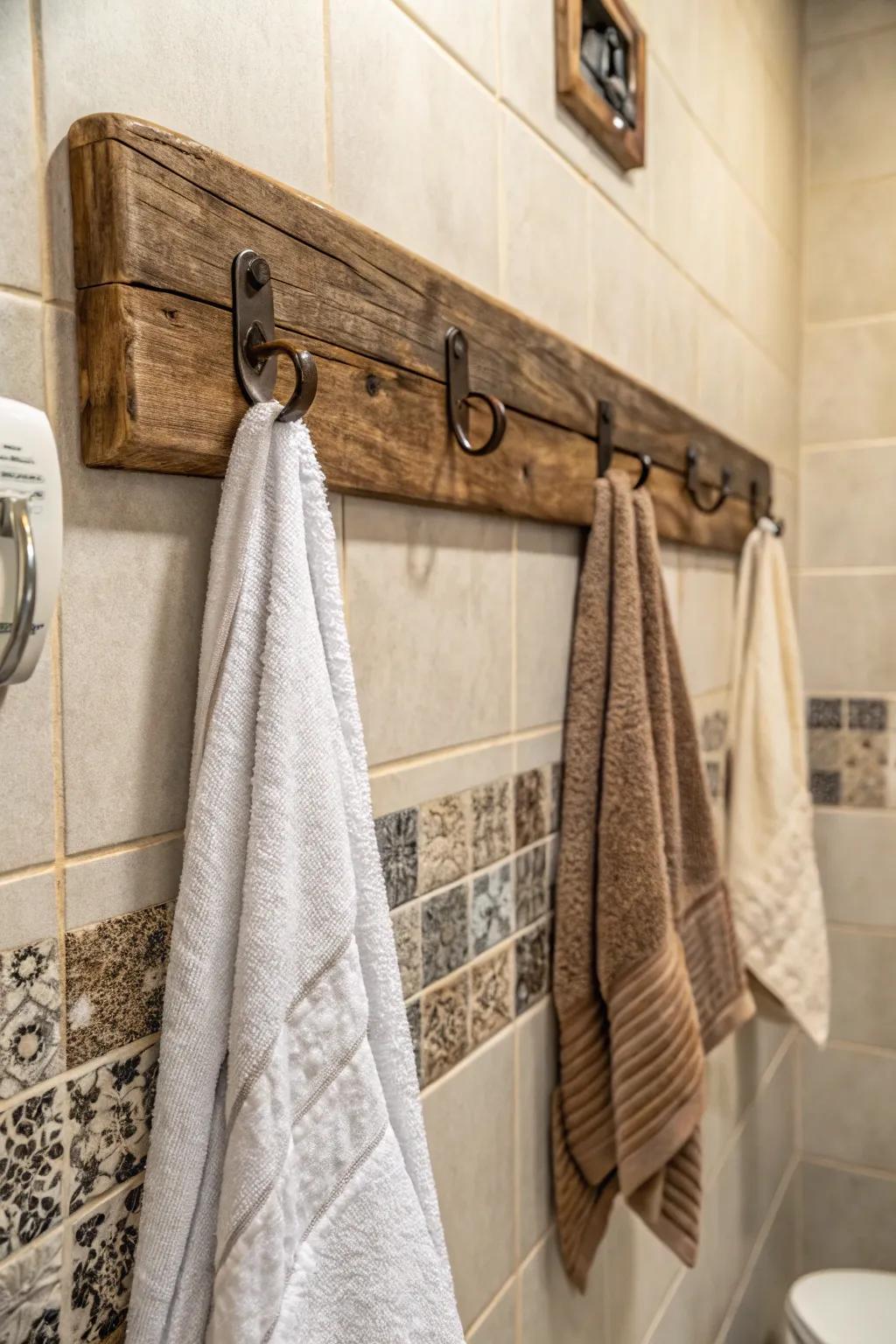 Create warmth with country-style wood mounts that blend function with farmhouse charm.