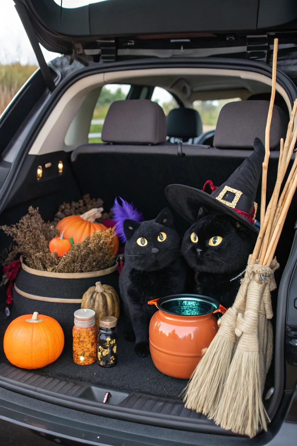 Ebony felines are the consummate ghostly cohorts for your trunk.