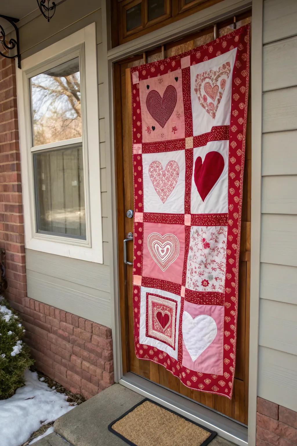 Layered textiles bring warmth and coziness to your Valentine's decor.