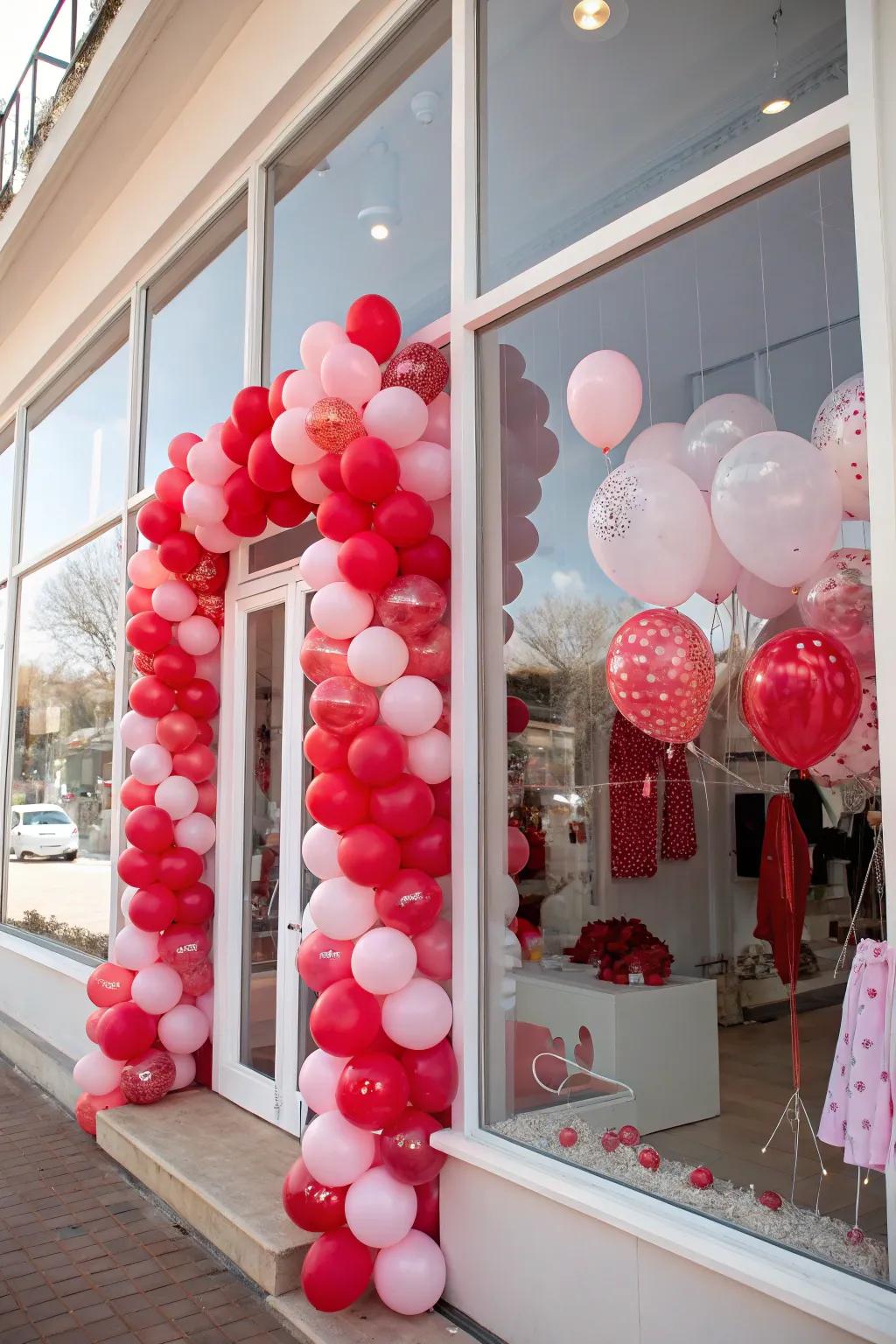 A balloon theme that is fun and adds to the Valentine's Day theme.