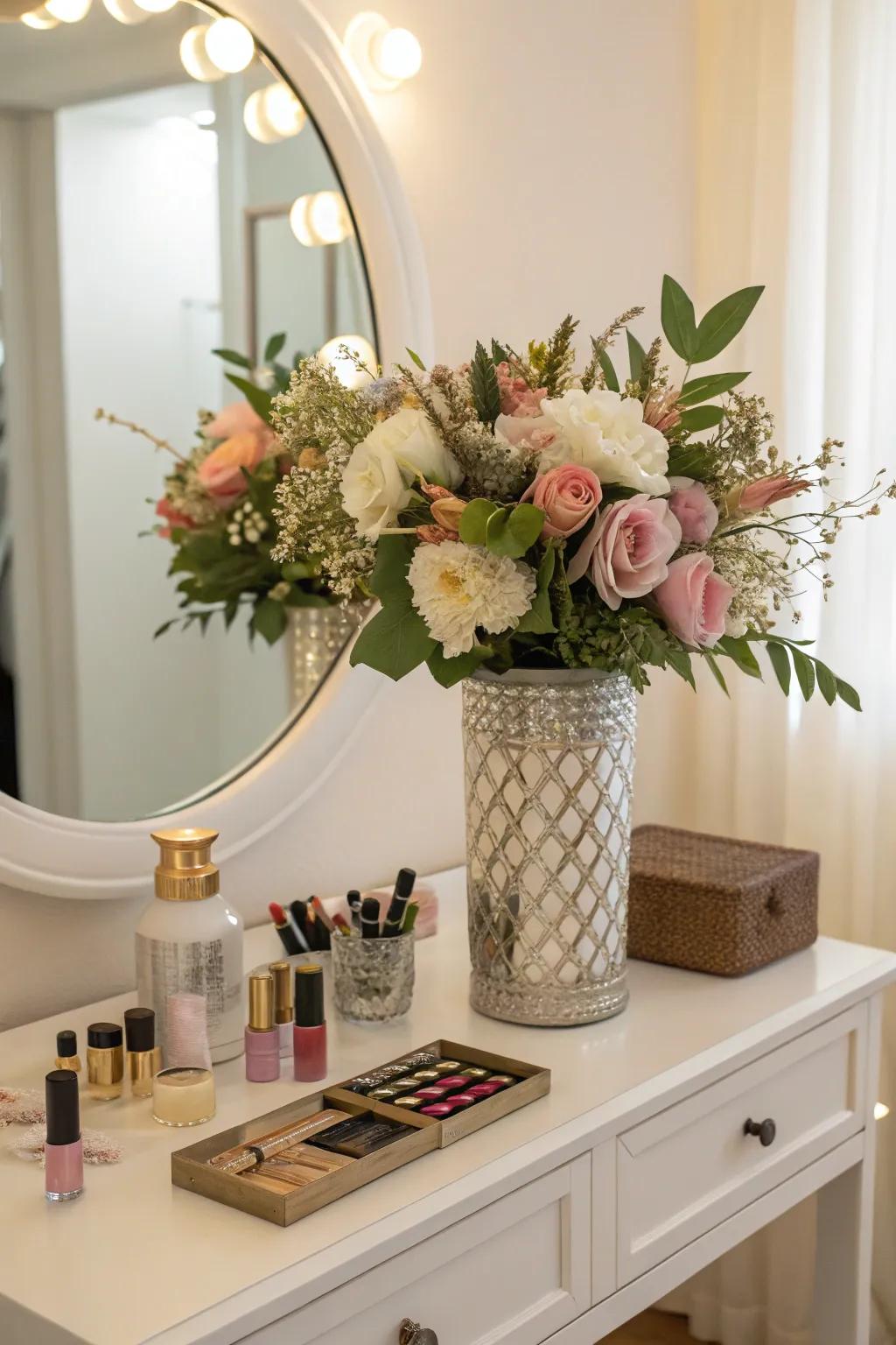 Floral settings bestow a touch of nature.