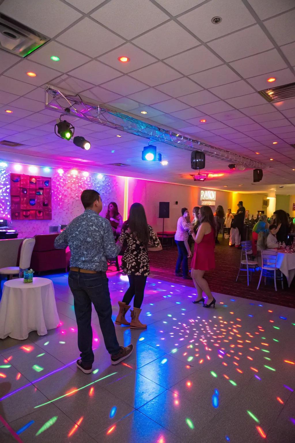 Build a lively atmosphere with LEDs.