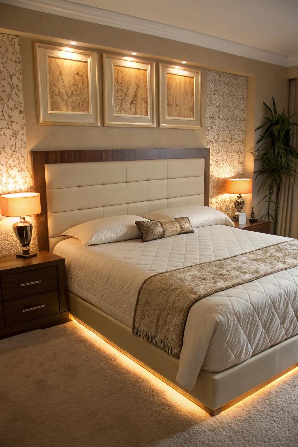 Built-in lighting provides a blend of style and usefulness.