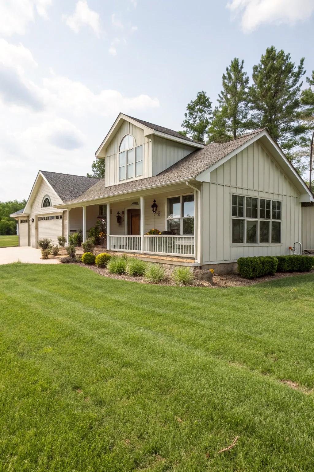 Upright cladding gives a feeling of height and enhances the visual appeal of any house.