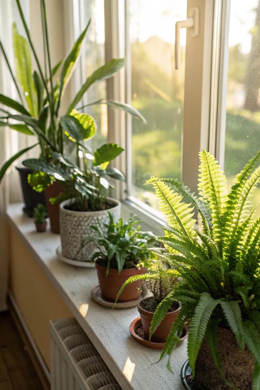 Indoor greenery to add a natural touch.