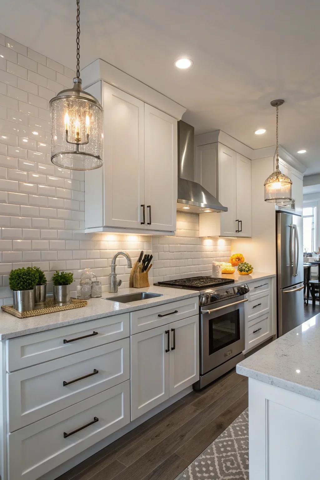 Shine tiles reflecting light to brighten the area.