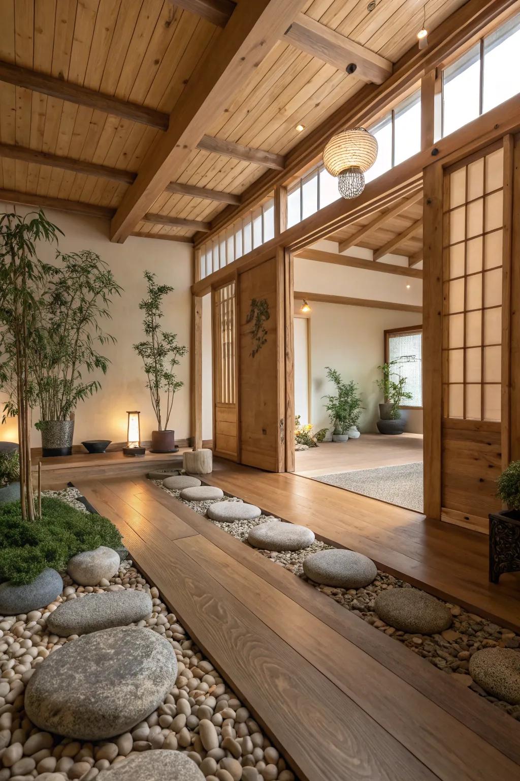 Natural elements bring a hint of nature indoors.
