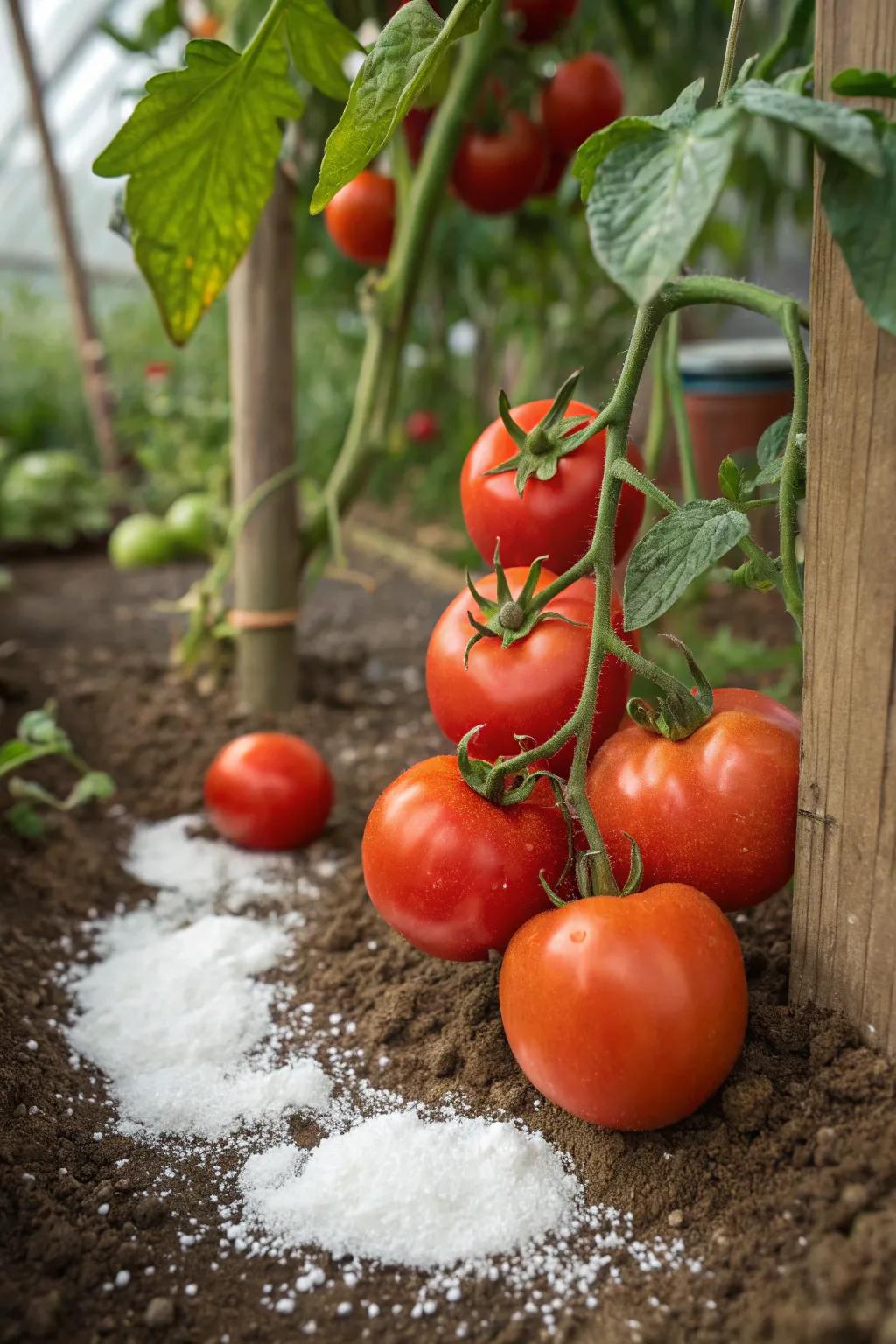Mineral powder promotes sweeter, juicier fruits.