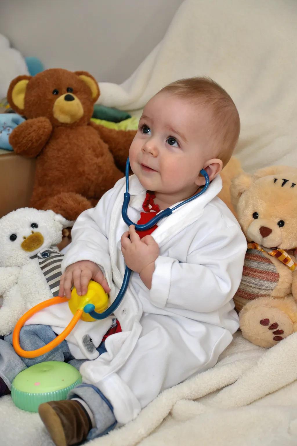 A tiny doctor ready to save the day.