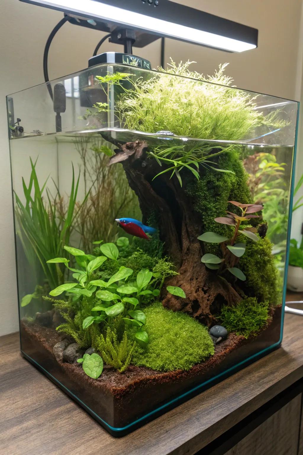 Convey the woodland base into your dwelling with dense covering greenery.