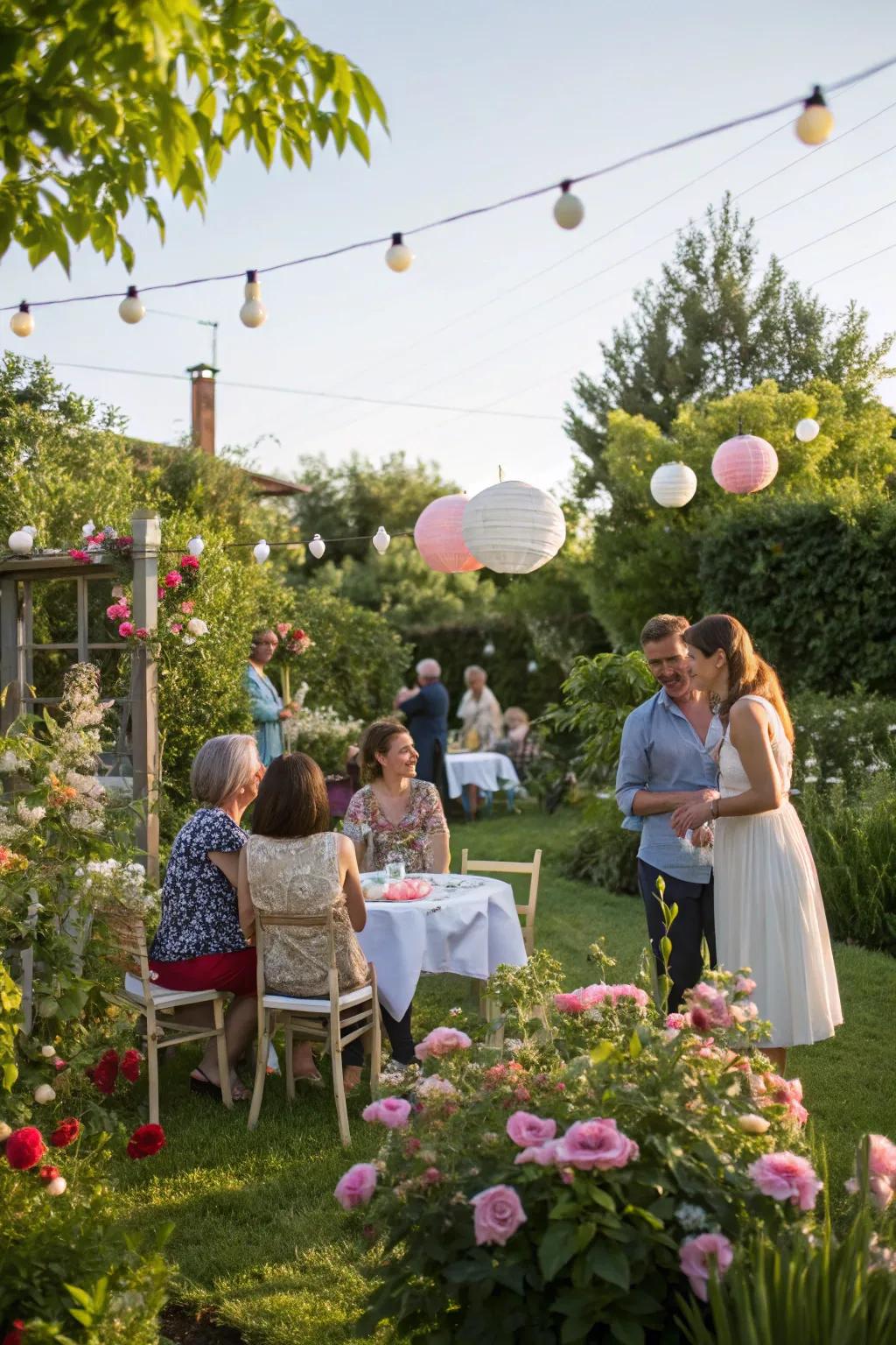 An informal open-air get-together ideal for commemorating milestones.