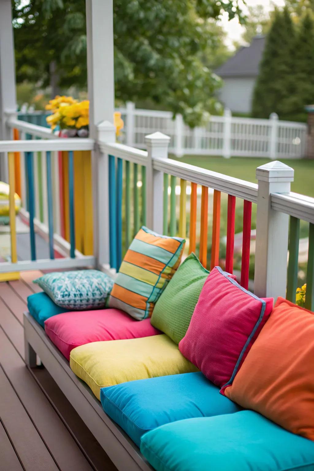 A deck radiating personality and color.