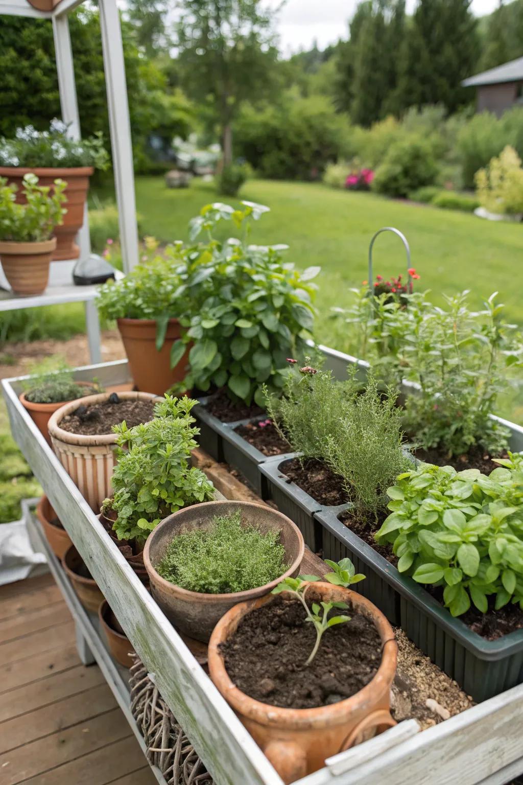 Attendees delight in sowing herbs at a garden festivity station.