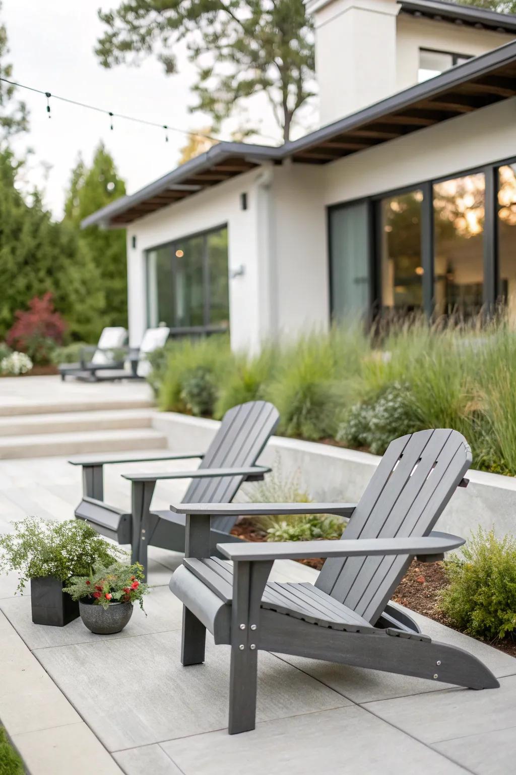 Elegant granite seating imparting a modern nuance.