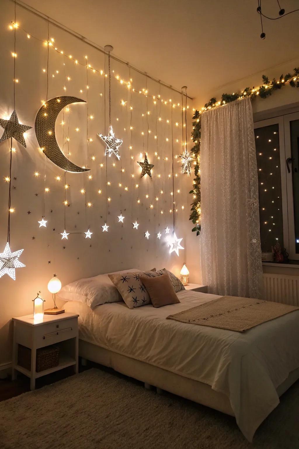 Welcome the universe into your bedroom with celestial lights.