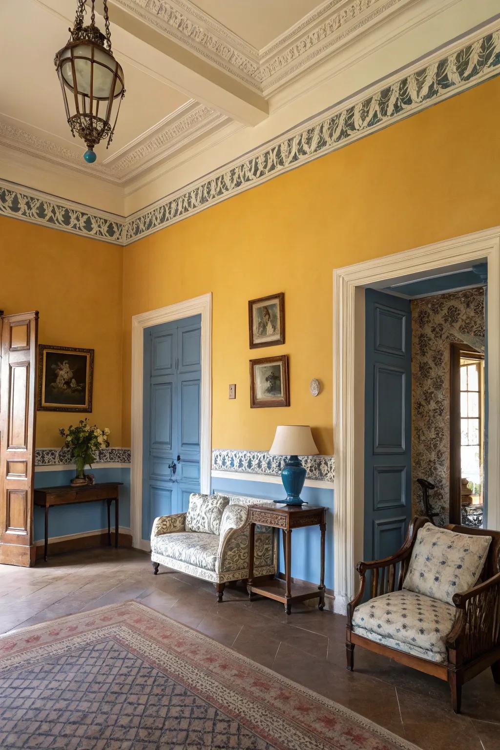 Colonial colors bringing a classic nuance to a living space.