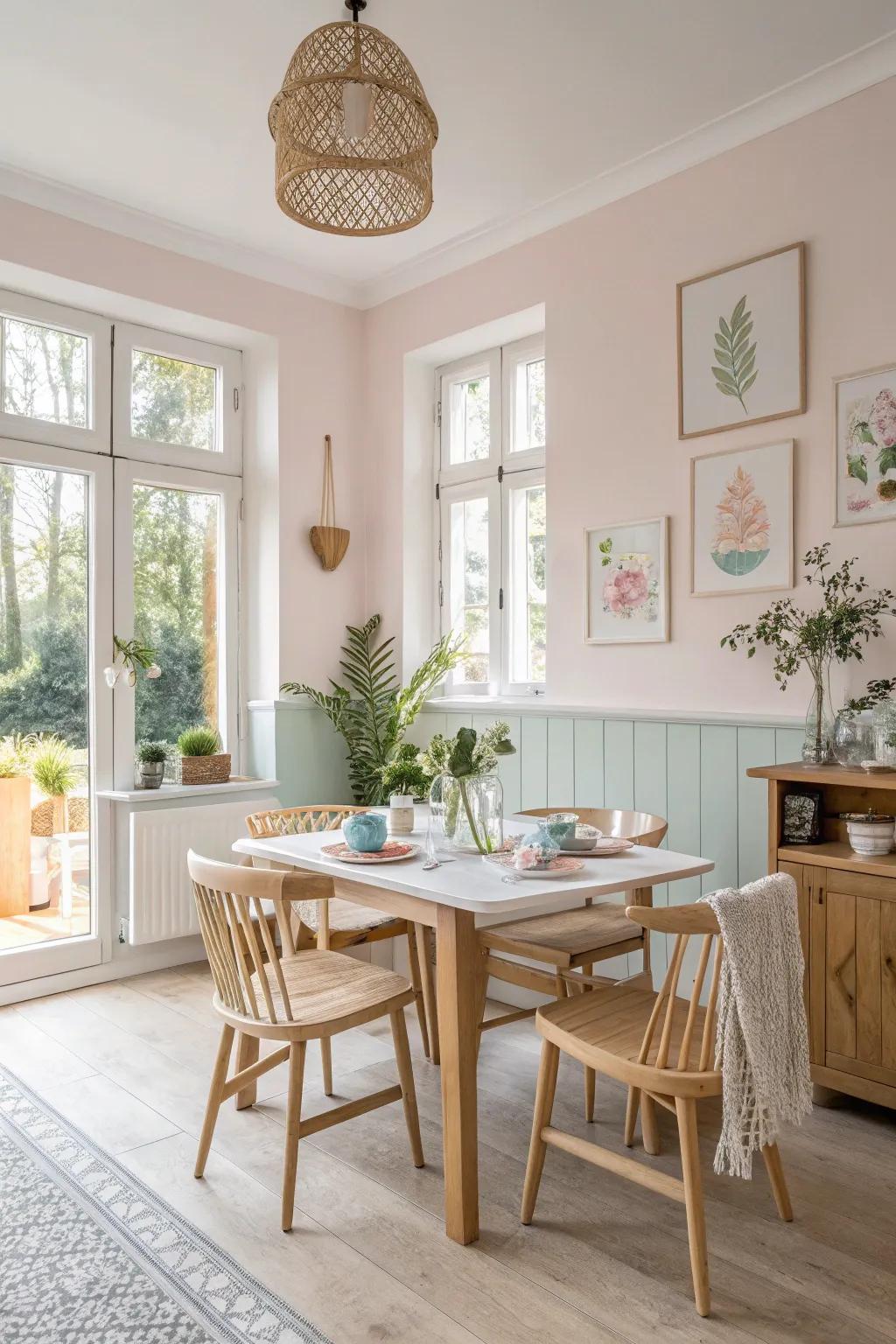 Light hues enhance warmth and openness.