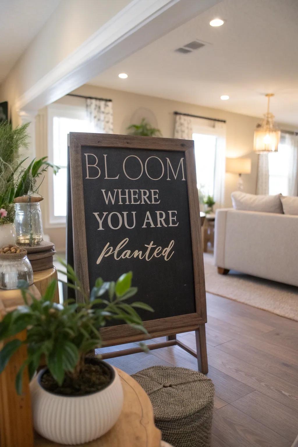 Inspiration flourishes on this spring-themed writing board.