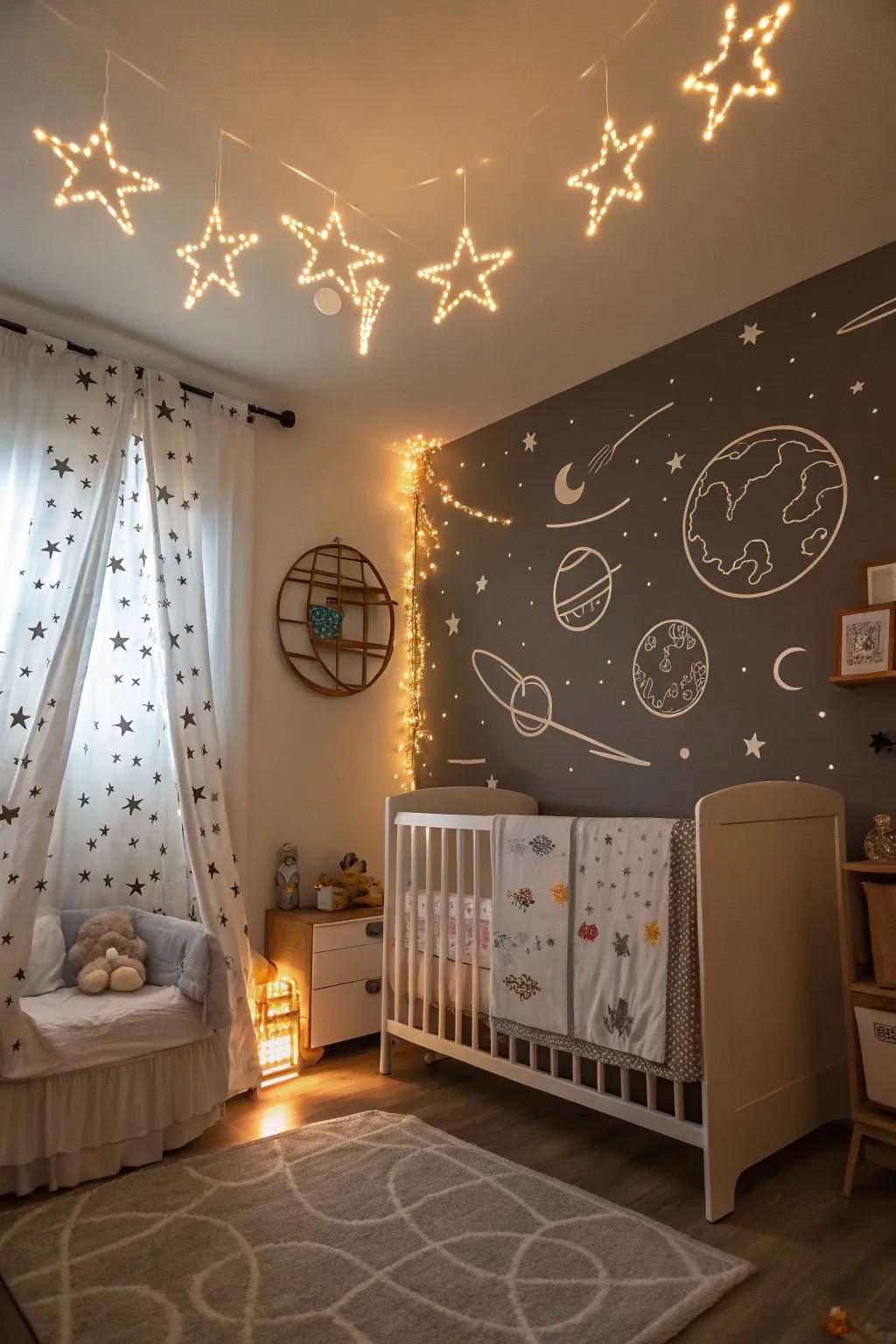 Dream amongst the stars with a celestial-themed nursery.