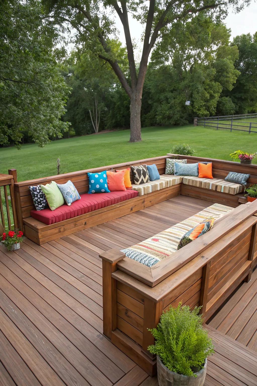 Built-in seating offers practicality and style in one package.