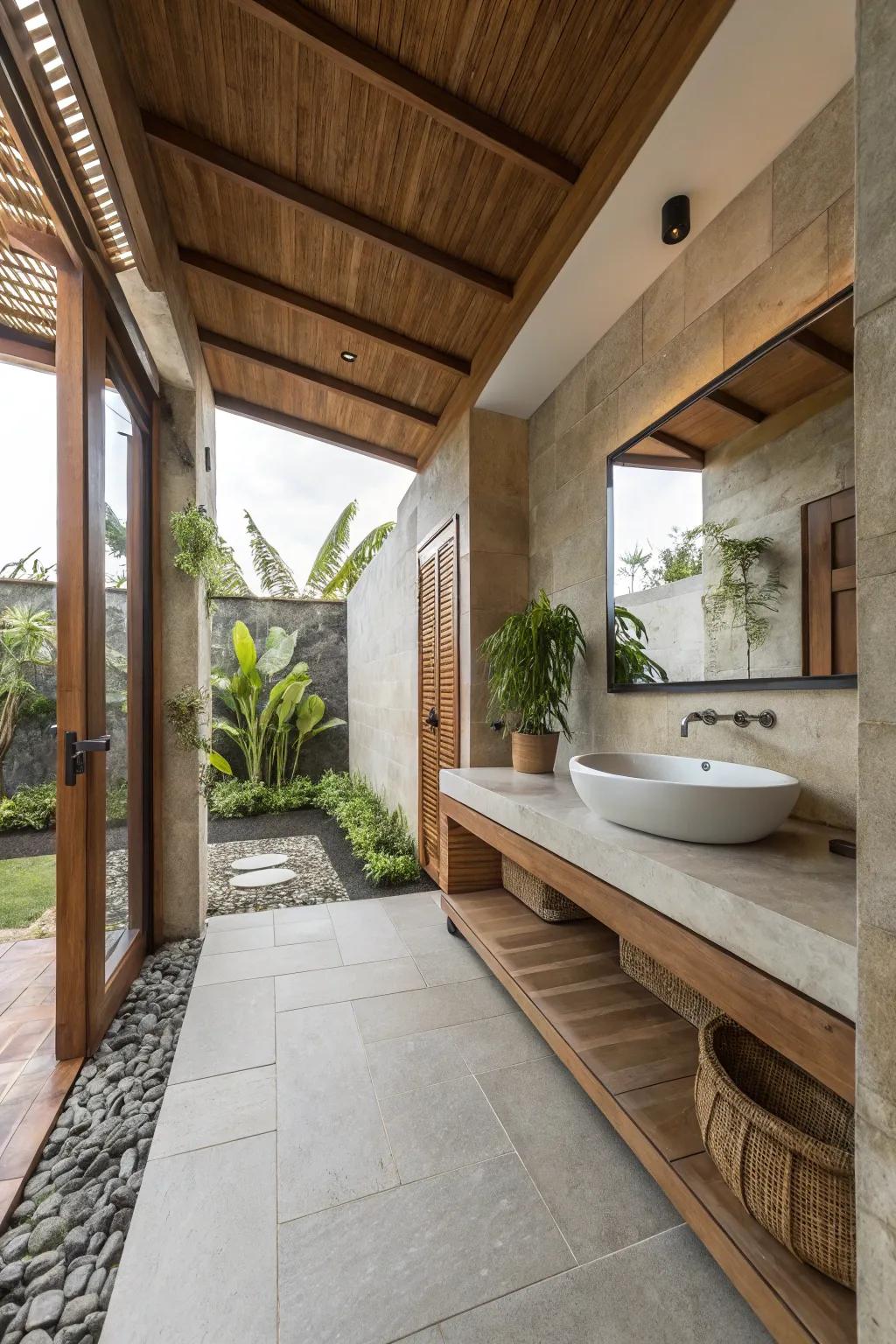 Minimalism accentuates the charm of organic materials.