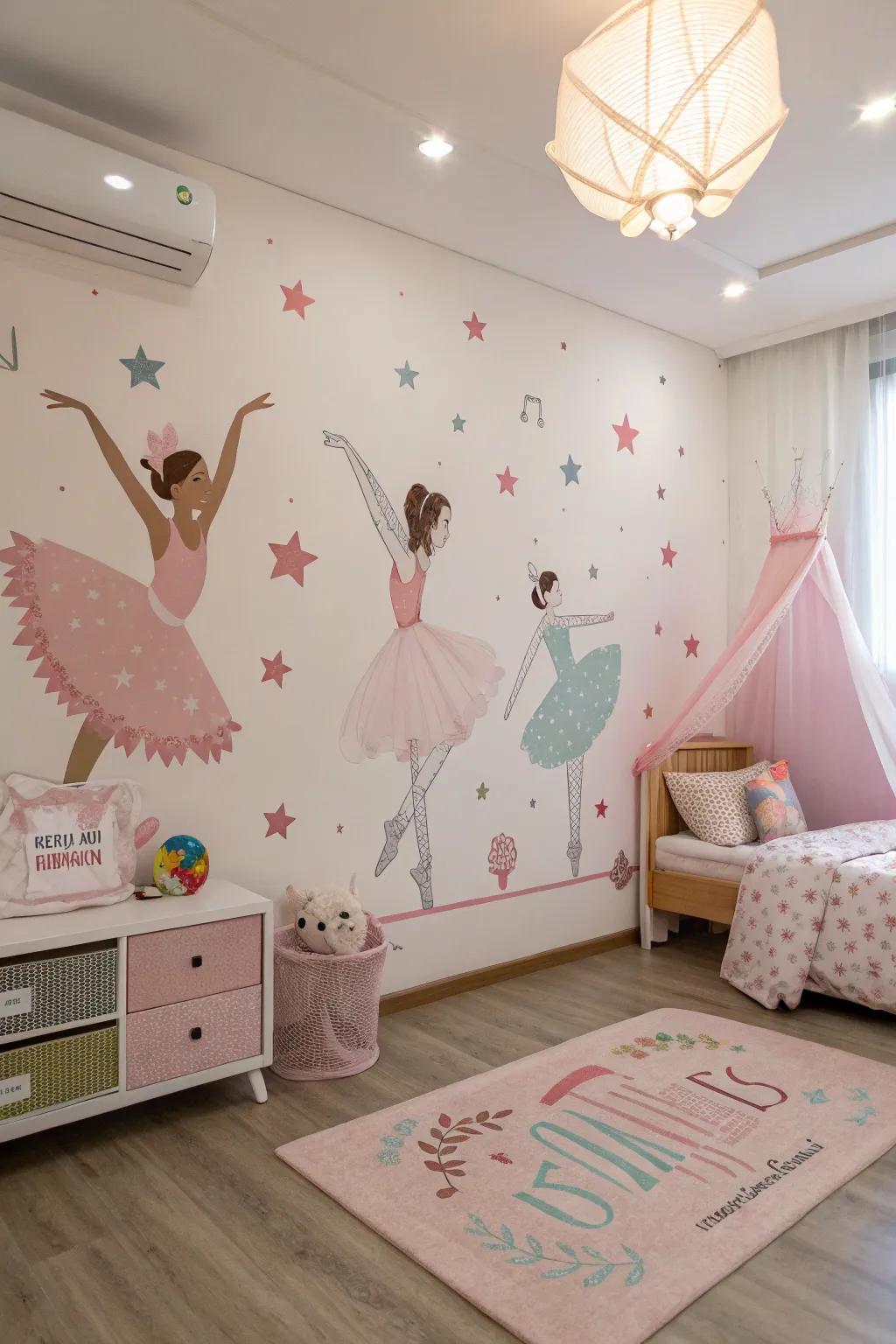 Wall transfers inject a playful and themed element to the walls.