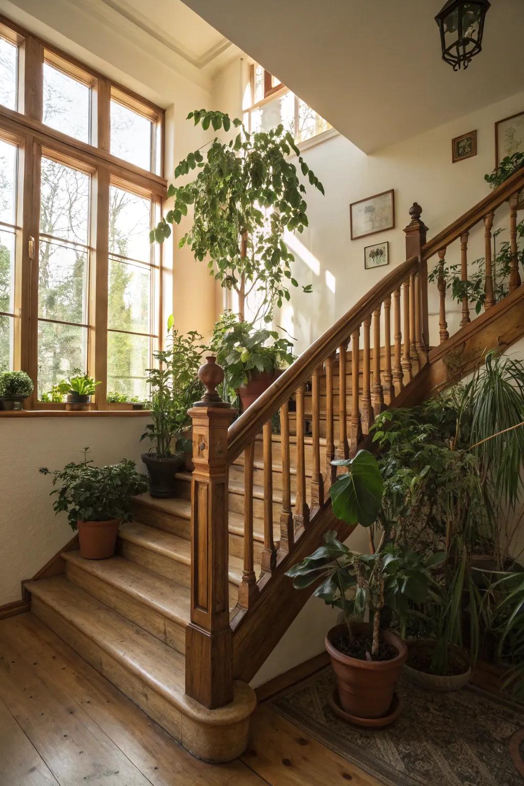 Warmth and invitation emanate from authentic timber hues.