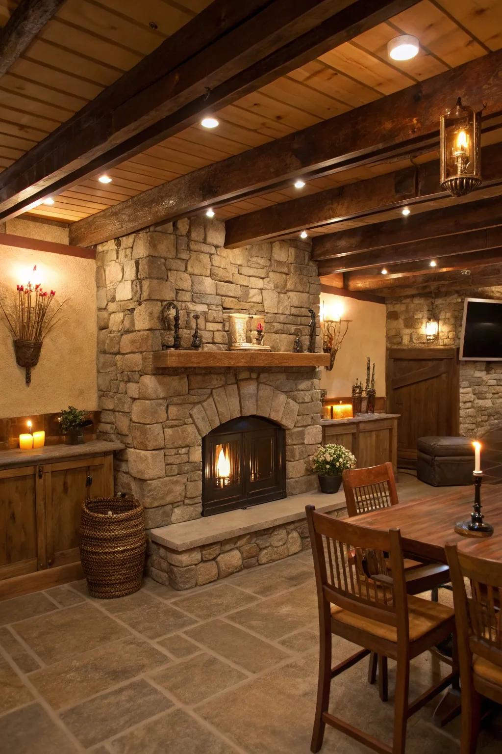 Stone borders deliver timeless appeal.