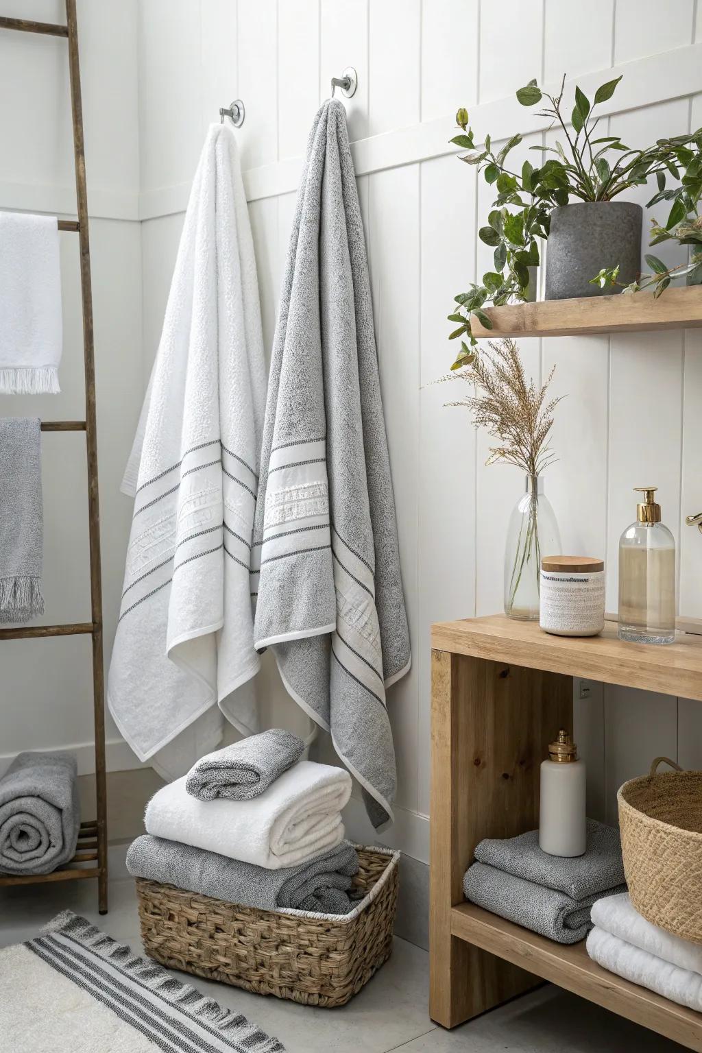 Silver and snow textiles deliver a tranquil and minimalist aesthetic.