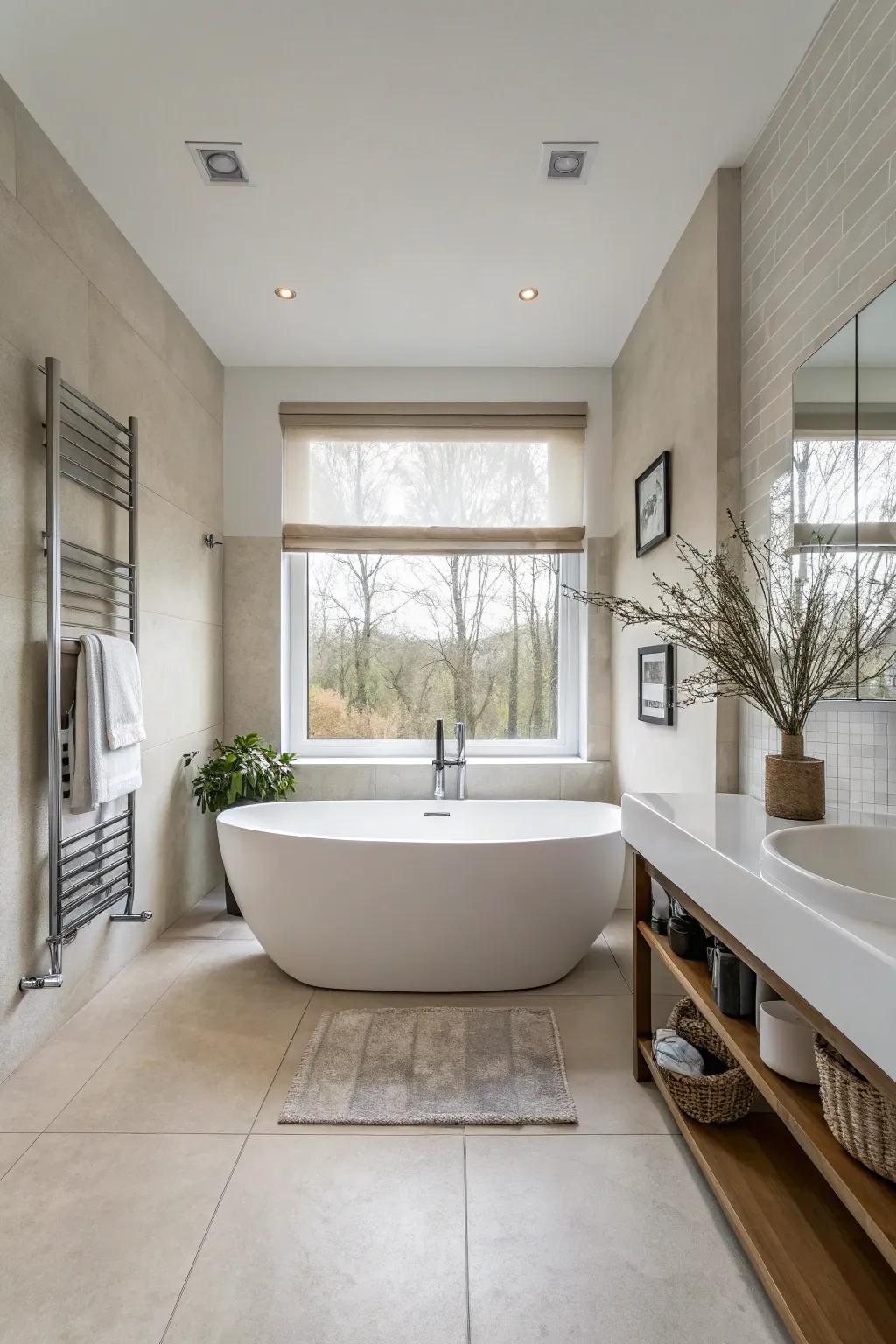 Simple design offers a clean, clutter-free look.