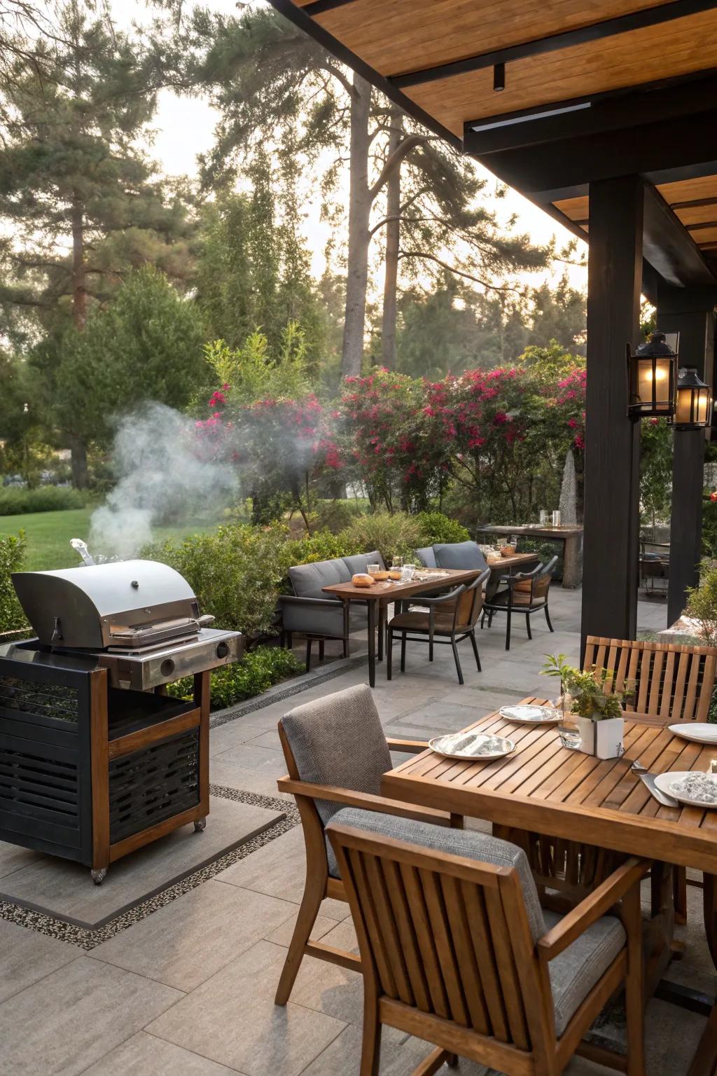 Create inviting areas with comfortable seating and dining spaces.
