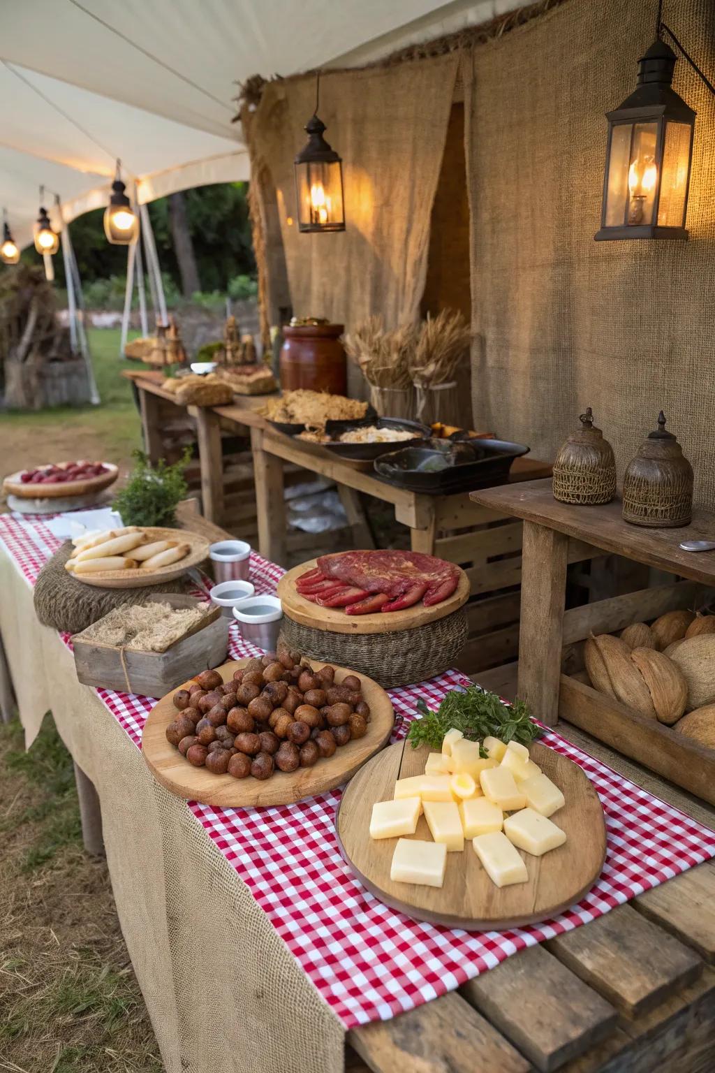 An enchanting Countrycore Feast featuring local delights.