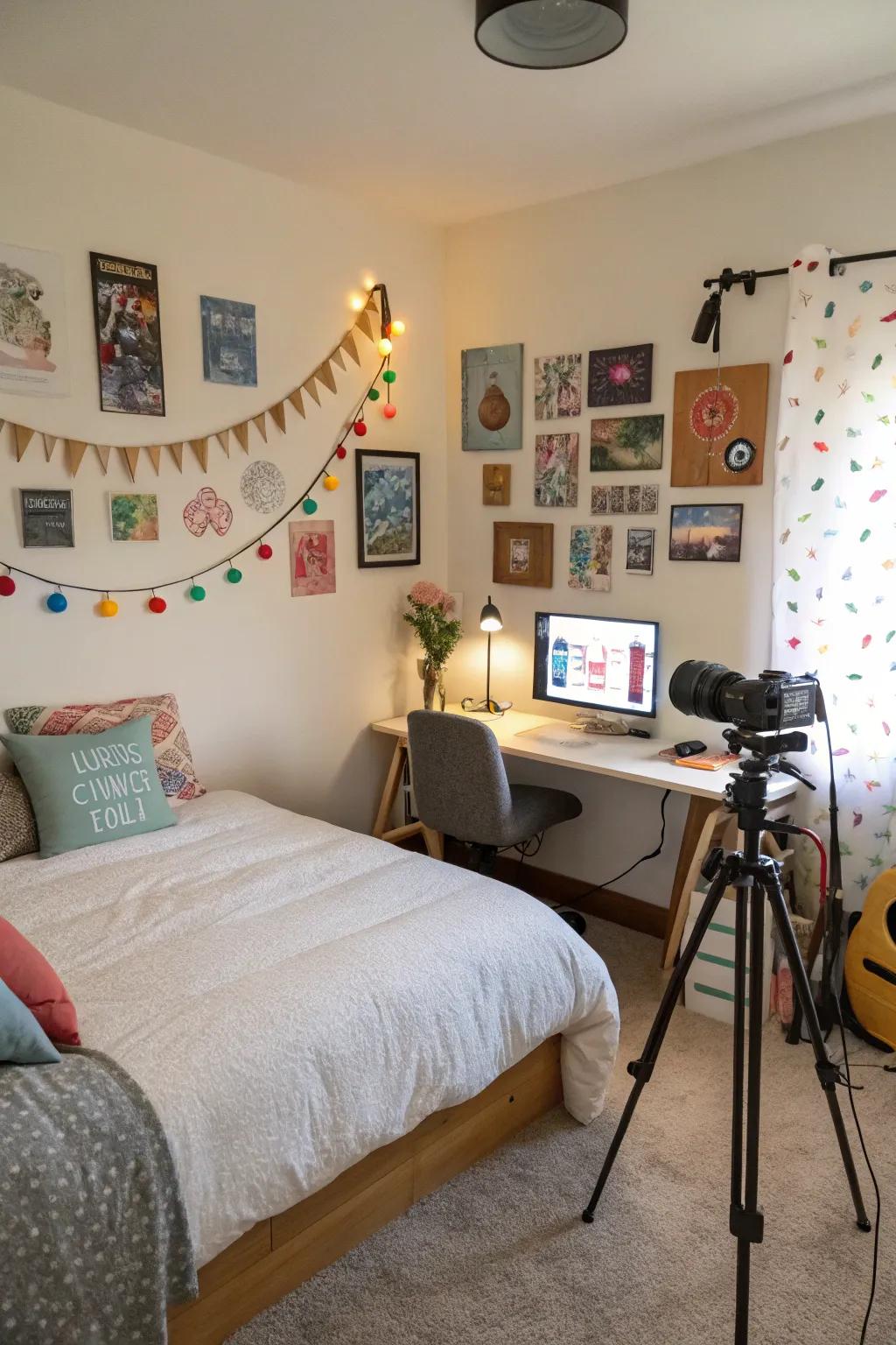 Let your personality shine through in your streaming setup with personalized decor.