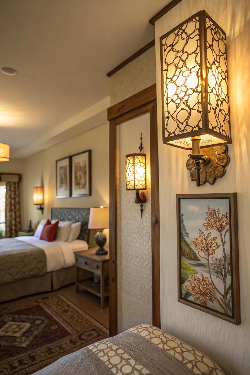 Lighting choices can transform your bedroom ambiance.