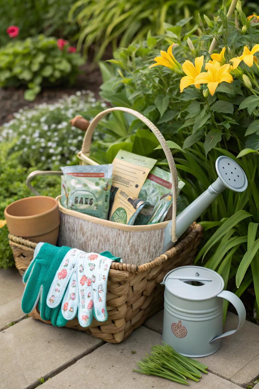 Inspire their love for gardening with this charming basket.