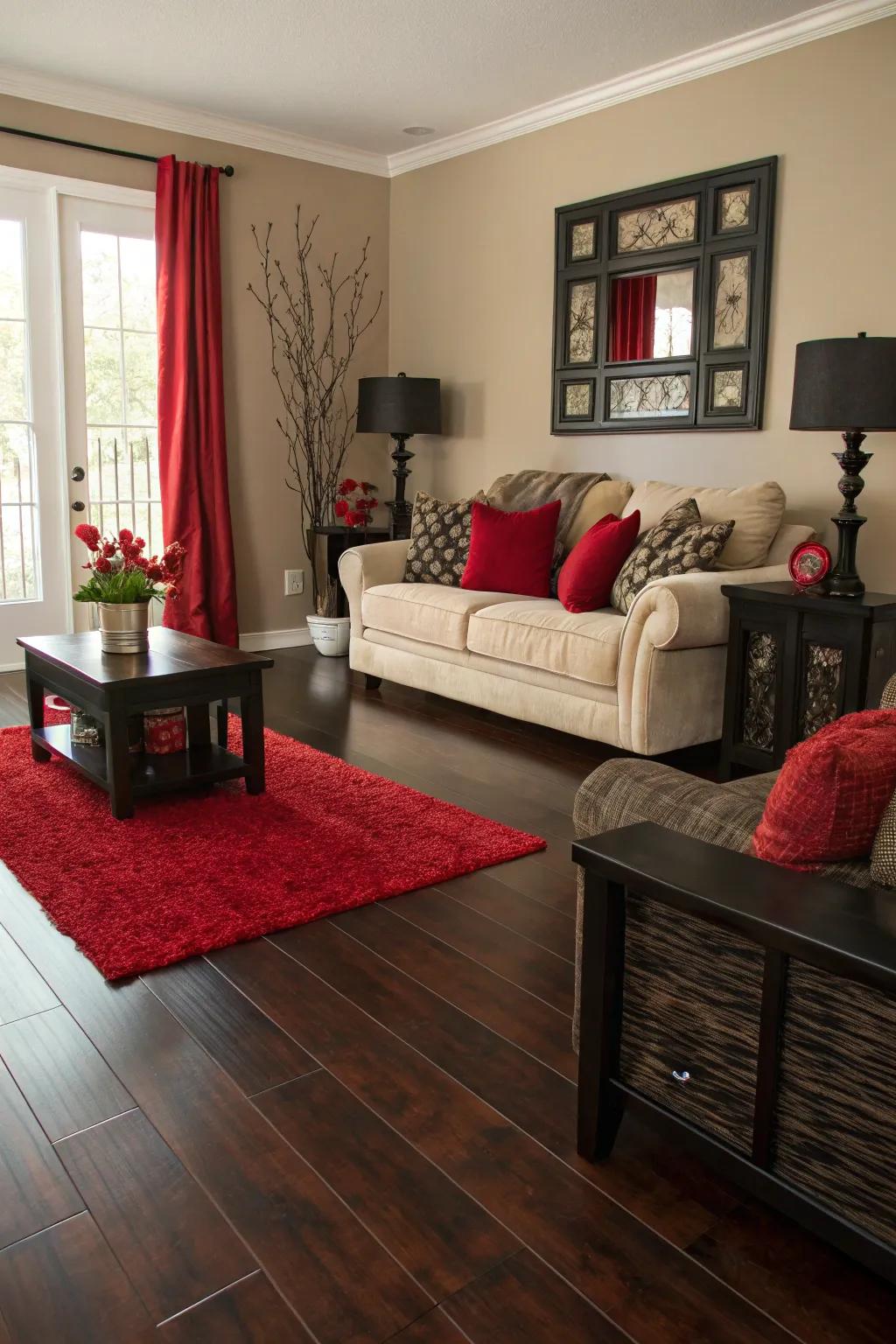 Flooring that enhances the shade design.