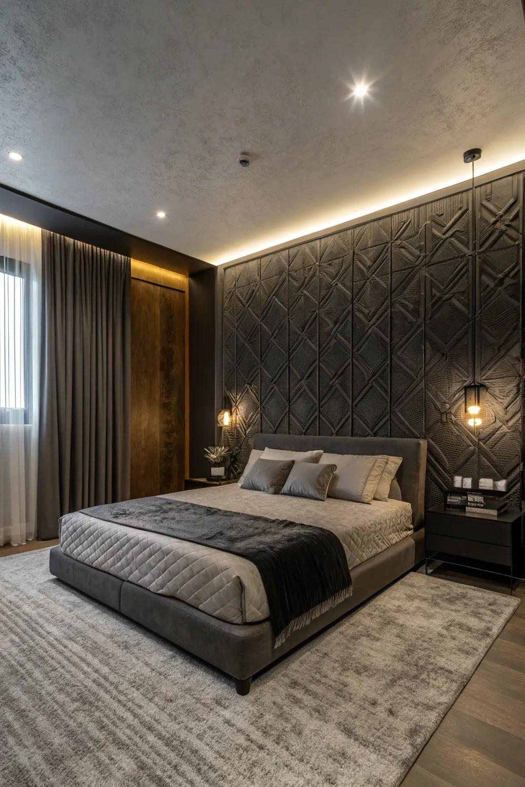 Textured walls contribute depth and curiosity to your area.