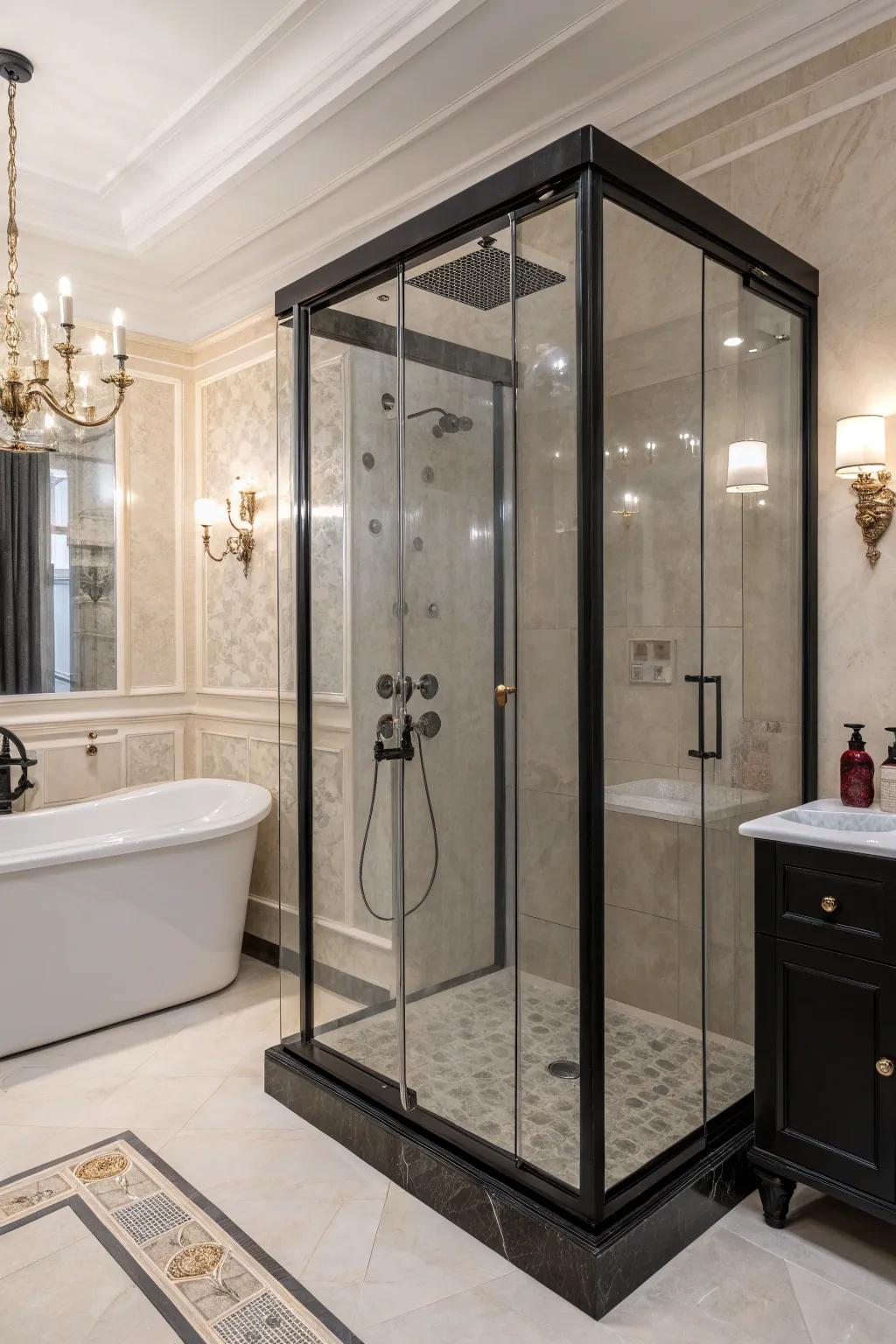 Glass housings maintain an open and elegant sensation.